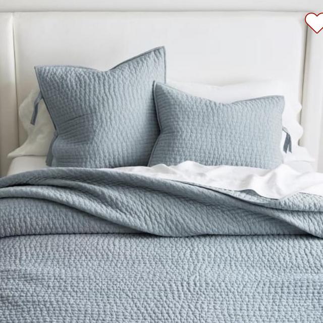 Pick-Stitch Handcrafted Cotton/Linen Quilt