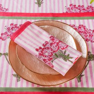 Hydrangea Blockprint Napkin, Set of 4