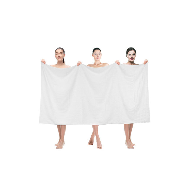 American Soft Linen 100% Cotton Jumbo Large Bath Towel, 35 in by 70 in Bath Towel Sheet, White