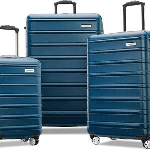 Samsonite Omni 2 Hardside Expandable Luggage with Spinner Wheels, 3-Piece Set (19/24/28), Lagoon Blue
