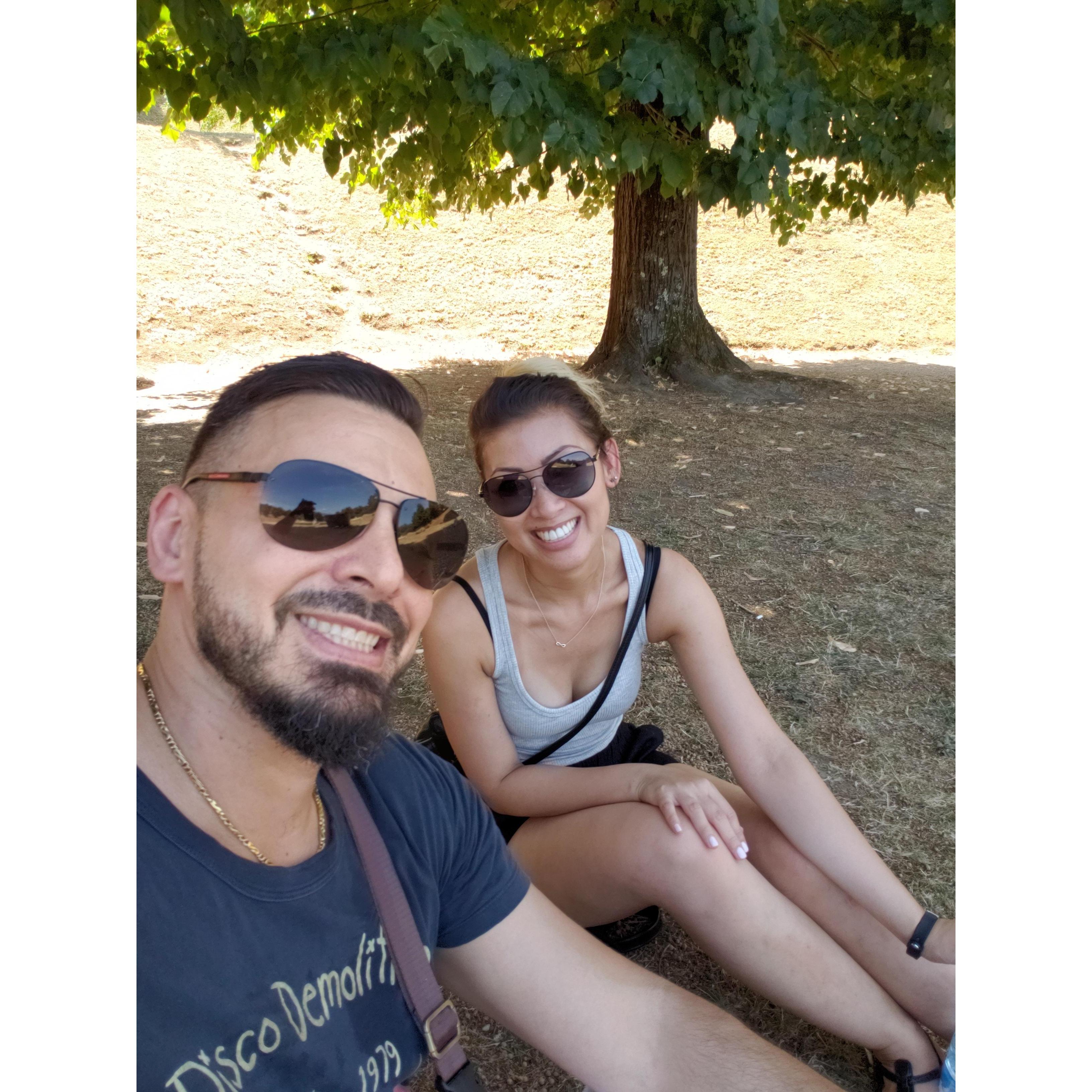 Trying to beat the 103 degree heart at the Boboli Gardens