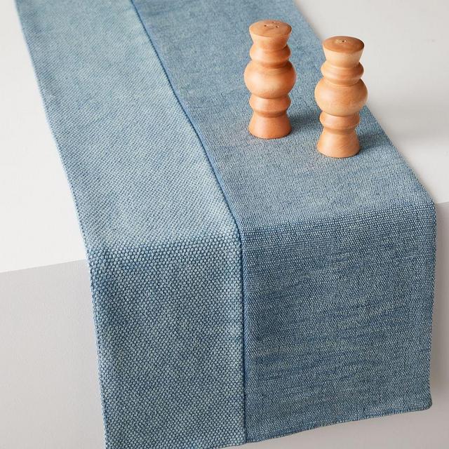 Cotton Canvas Runner , Bluebird