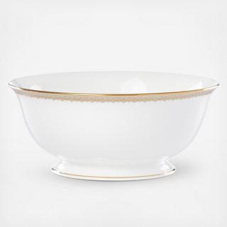 Lace Couture Gold Serving Bowl