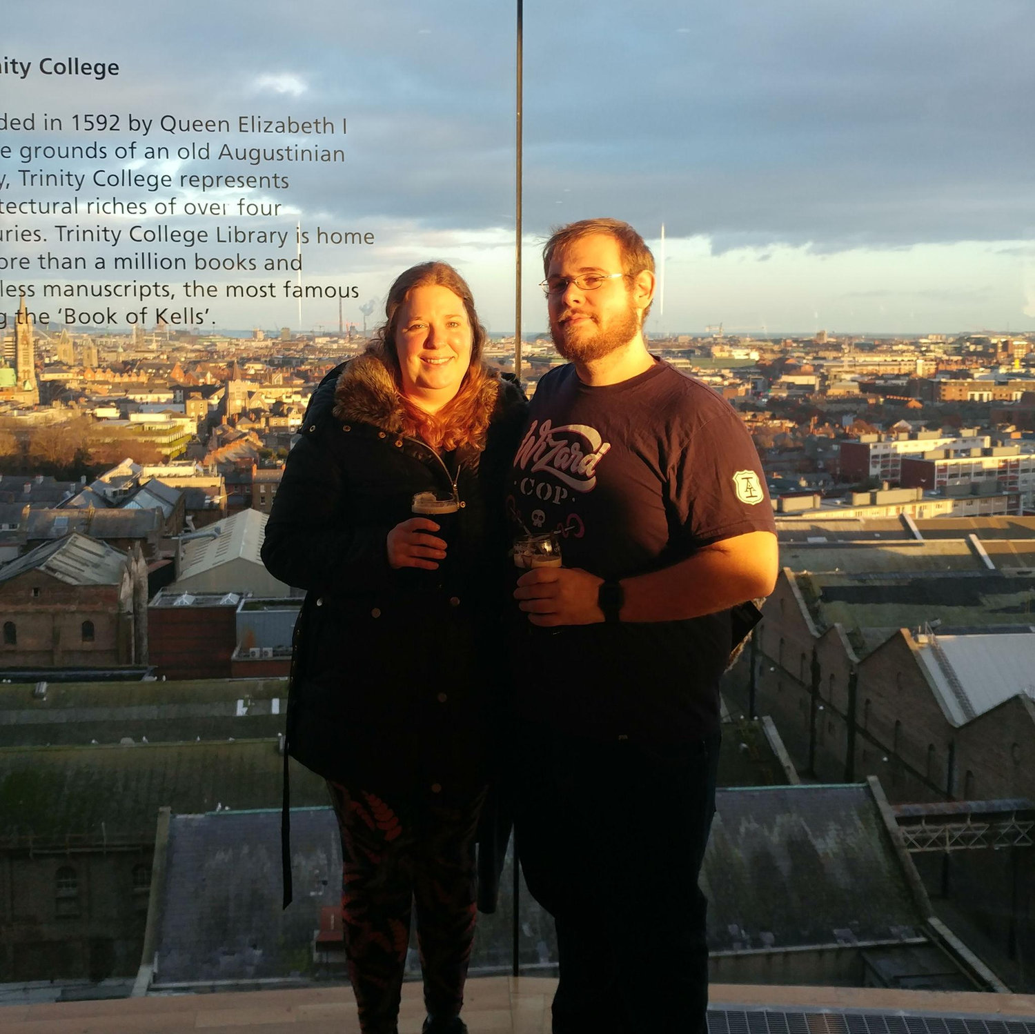 Us having a Guinness in Dublin!