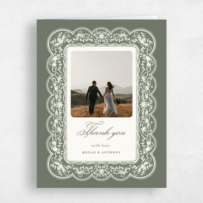 Green Wedding Thank You - Jonquil Photo