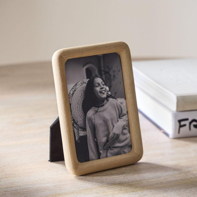 Modern Rounded Wood Tabletop Frames, Light Ash, 4x7