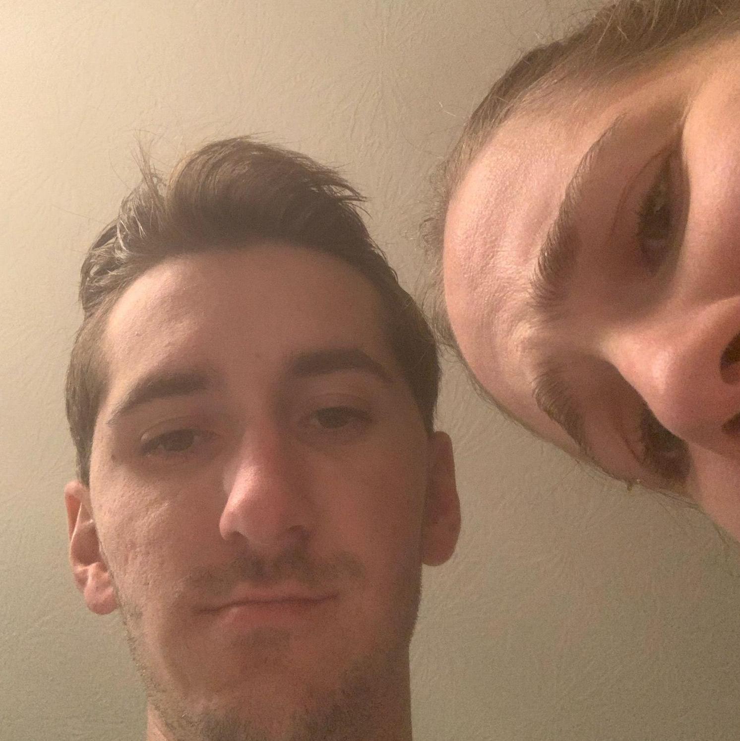 When two goofy people end up in a relationship, you're bound to end up with a few goofy selfies.