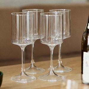 Anthropologie Morgan Wine Glasses, Set of 4 - Color "Clear"