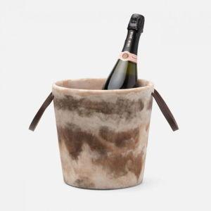 Wesley Resin Champagne Bucket - Brown Swirled