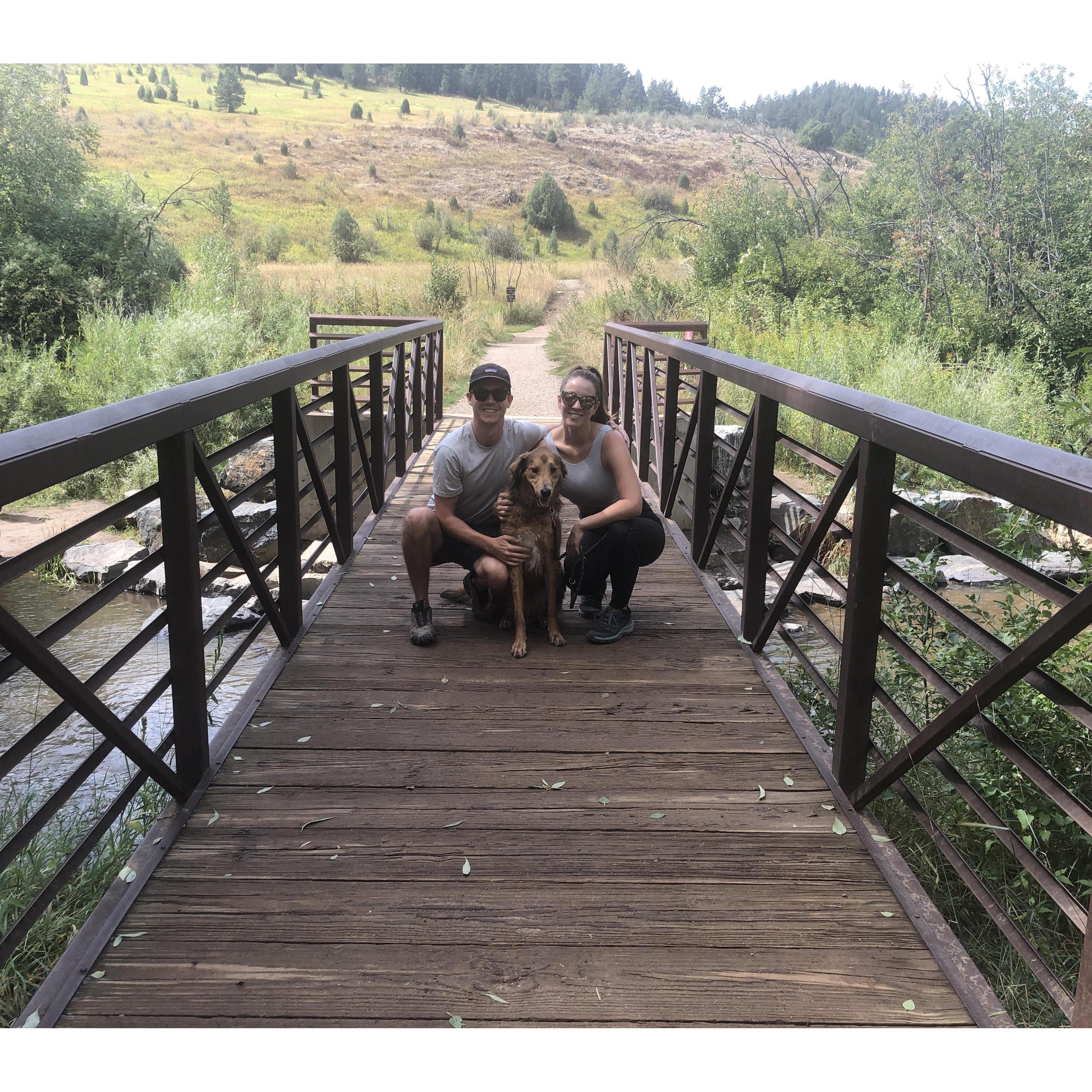 Hiking with Gus at Lair 'O the Bear Park