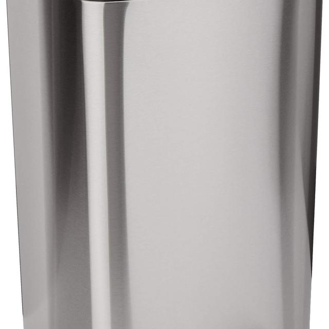 AmazonBasics Rectangle, Stainless Steel, Soft-Close, Step Trash Can, 50L, Satin Nickel