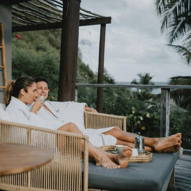 Honeymoon Breakfast in the Bure at at Yasawa Island Resort and Spa~ Fiji