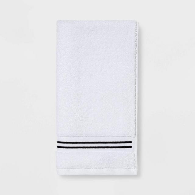 Spa Hand Towel Black Stripe - Threshold Signature™