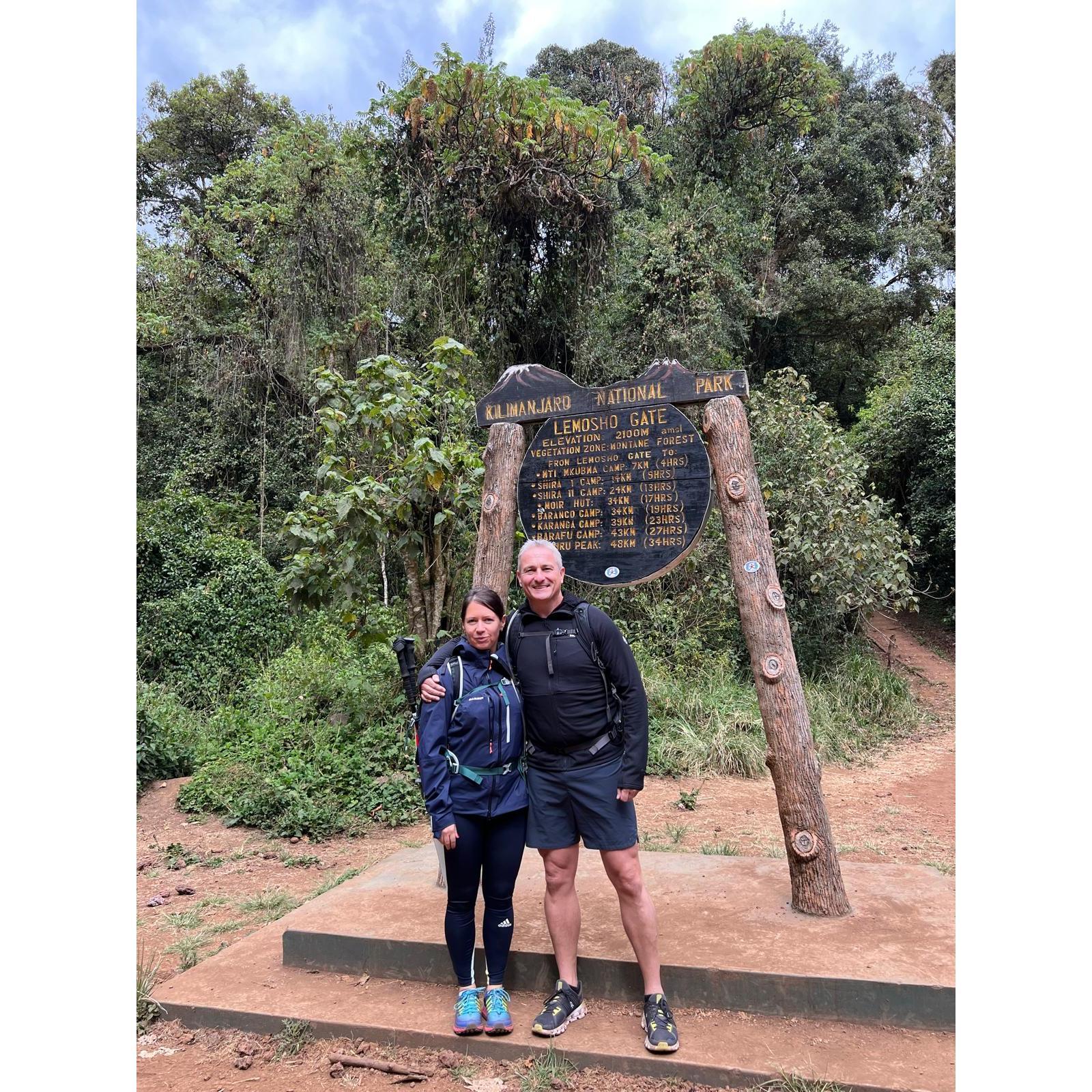 Before the chaos, the start of Kilimanjaro Trek