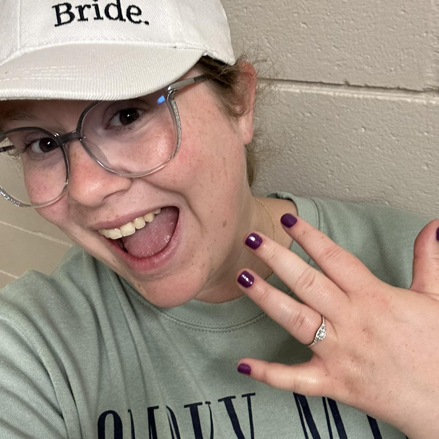My little freak out session in the campground bathroom after the proposal! 💍