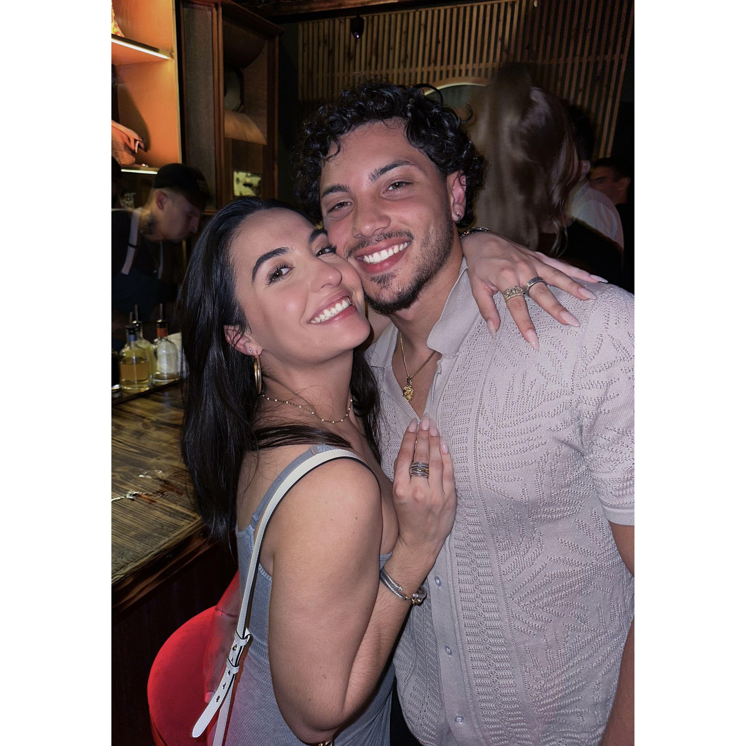 We met up with some of her friends after the second date, and they took a photo of us