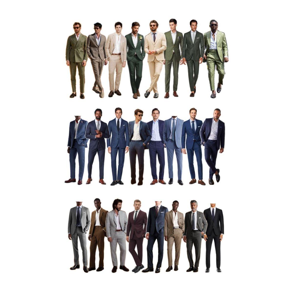 Saturday - Wedding Men's Formal Attire Ideas
*Please make sure to wear a suit jacket.
*Ties/bow ties are encouraged. After the ceremony has concluded, please feel free to take them off if you’d like!