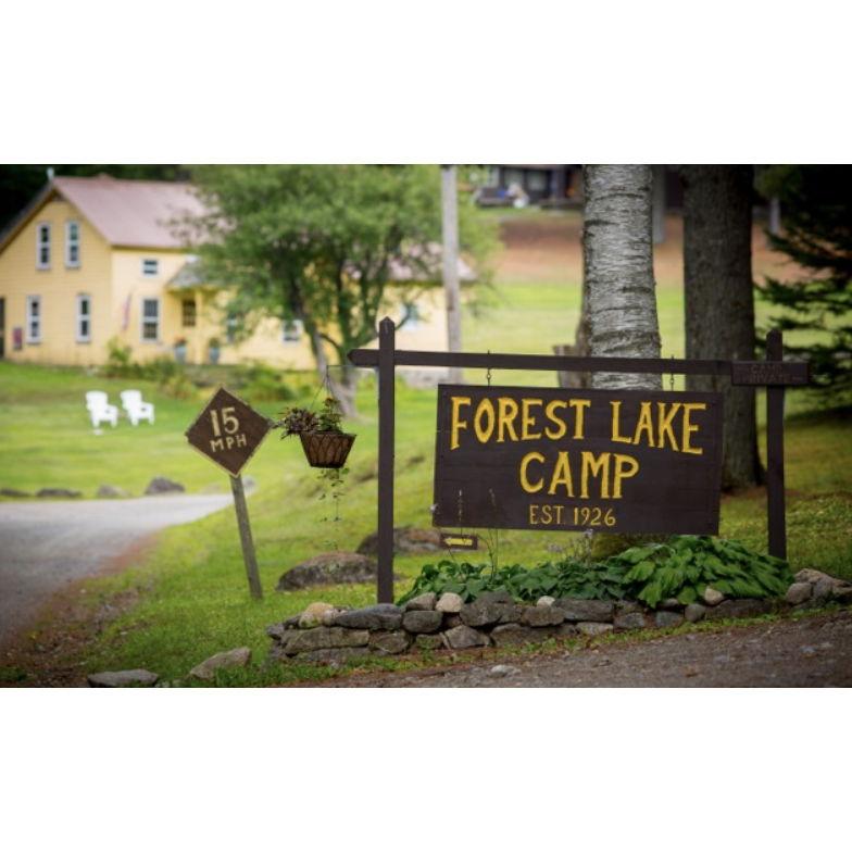 Welcome to Forest Lake Camp! You'll see this sign as you pull in.