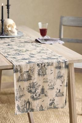 Halloween Toile Linen Runner
