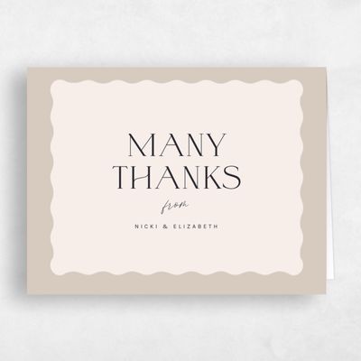 Canvas Tan, Beige Wedding Thank You - Spencer Landscape