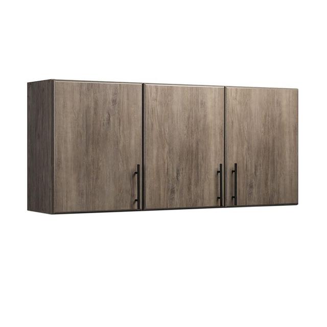 Prepac Elite Functional Wall Mount Shop Cabinet with Adjustable Shelves, Simplistic Tall 3-Door Garage Cabinet 12" D x 54" W x 24" H, Drifted Gray, DEW-5424