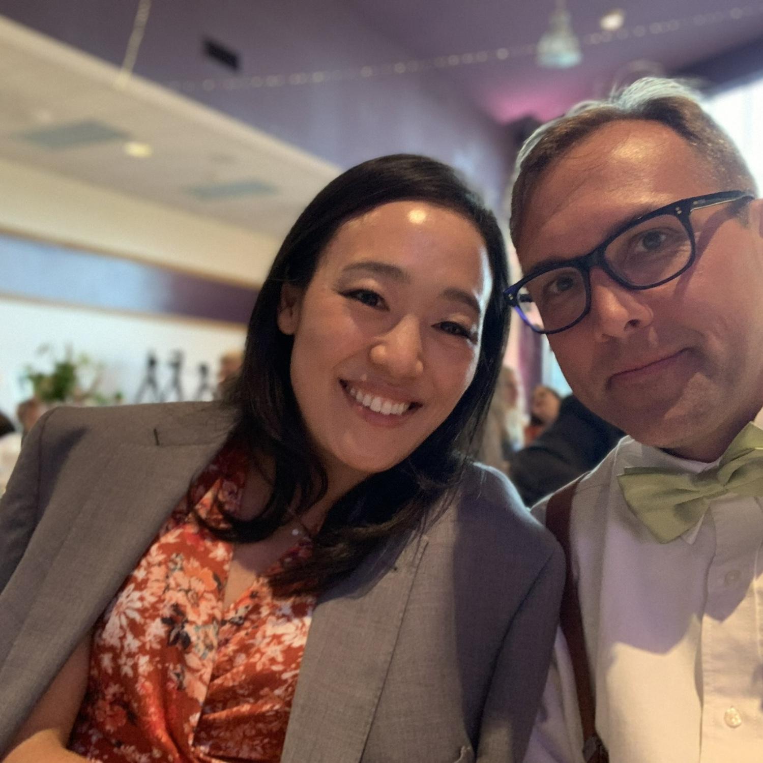 The first selfie was snapped, at Shane and Chilly's wedding in Lancaster