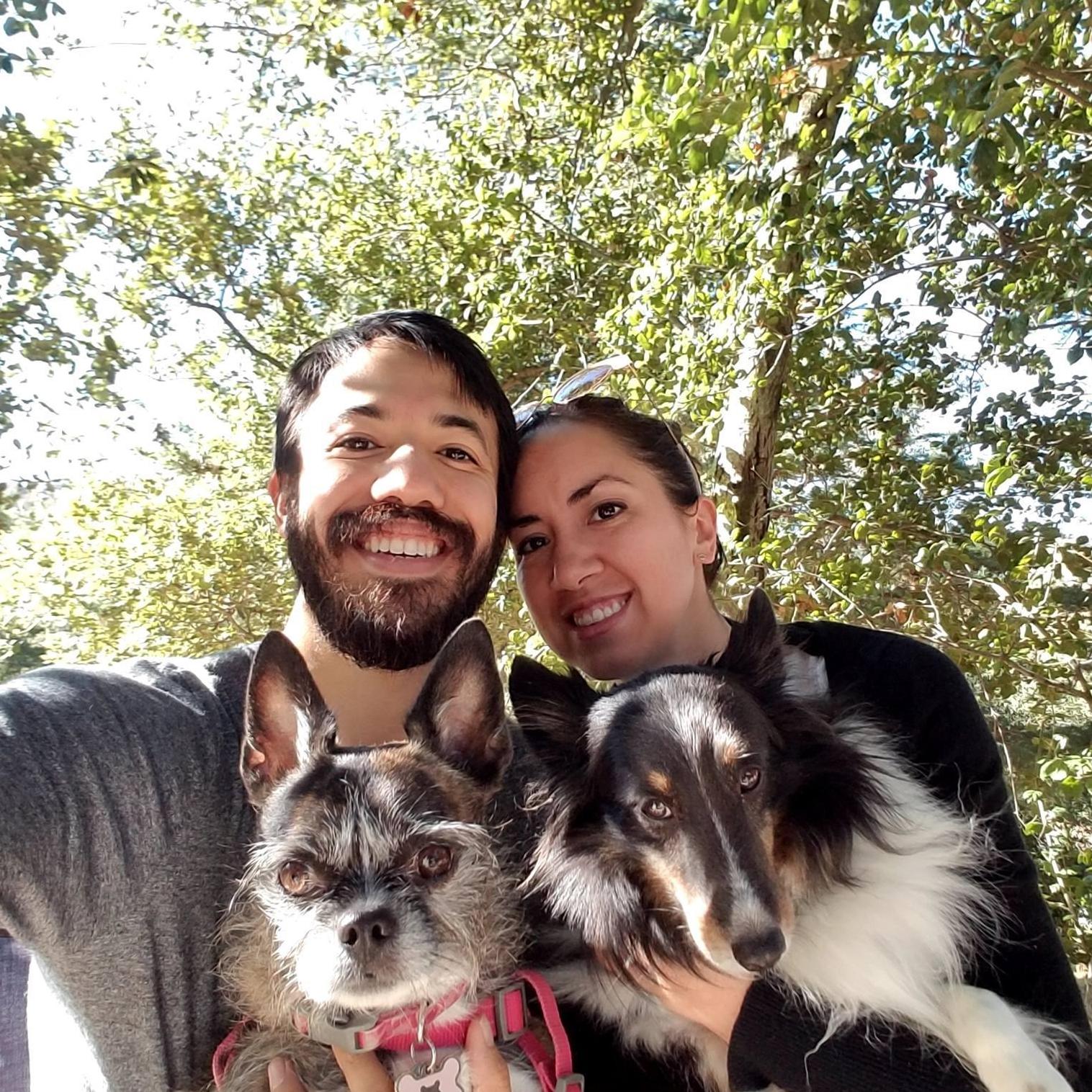 With our babies in Julian, California