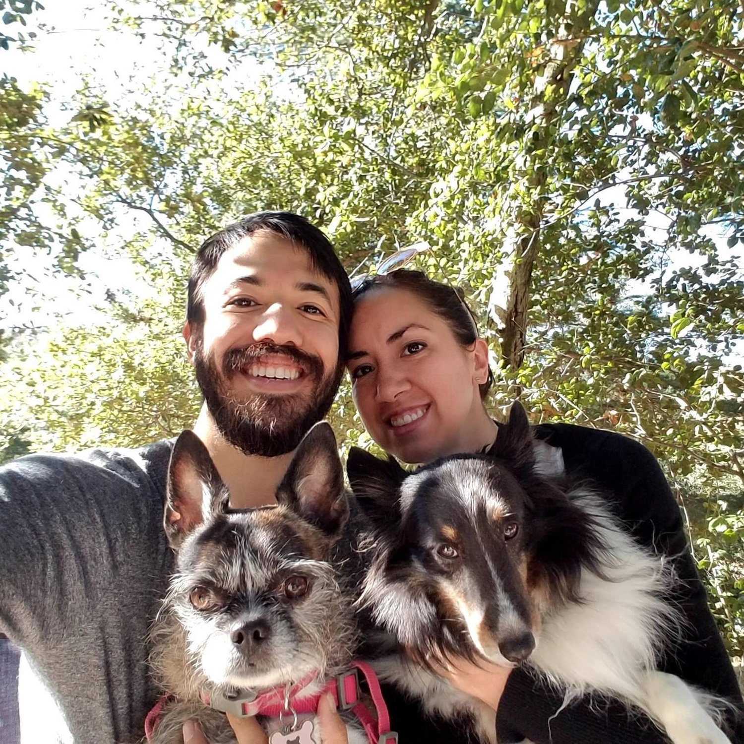 With our babies in Julian, California