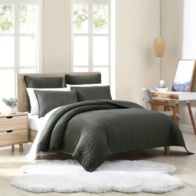 UGG® Dawn 3-Piece Full/Queen Quilt Set in Moss