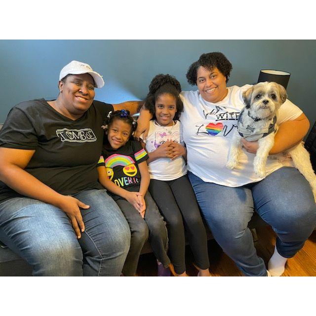 We do look good with a dog. Thanks for posing with us, Shiloh.