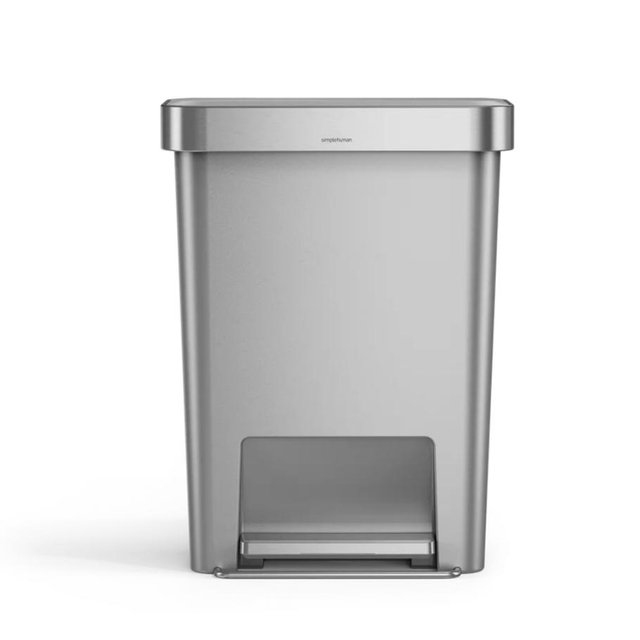 Simplehuman 45L Hybrid Step Can - Alloy