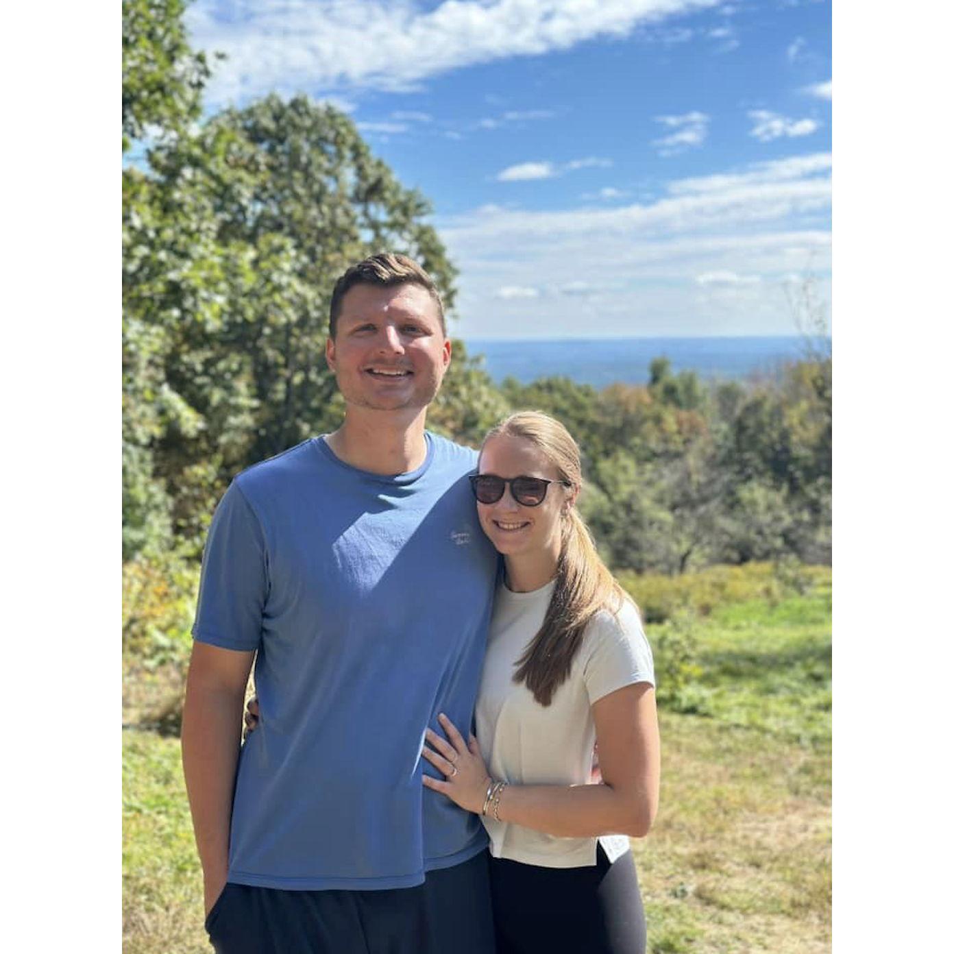 Our engagement, where we had our first date, on Wachusett Mountain!