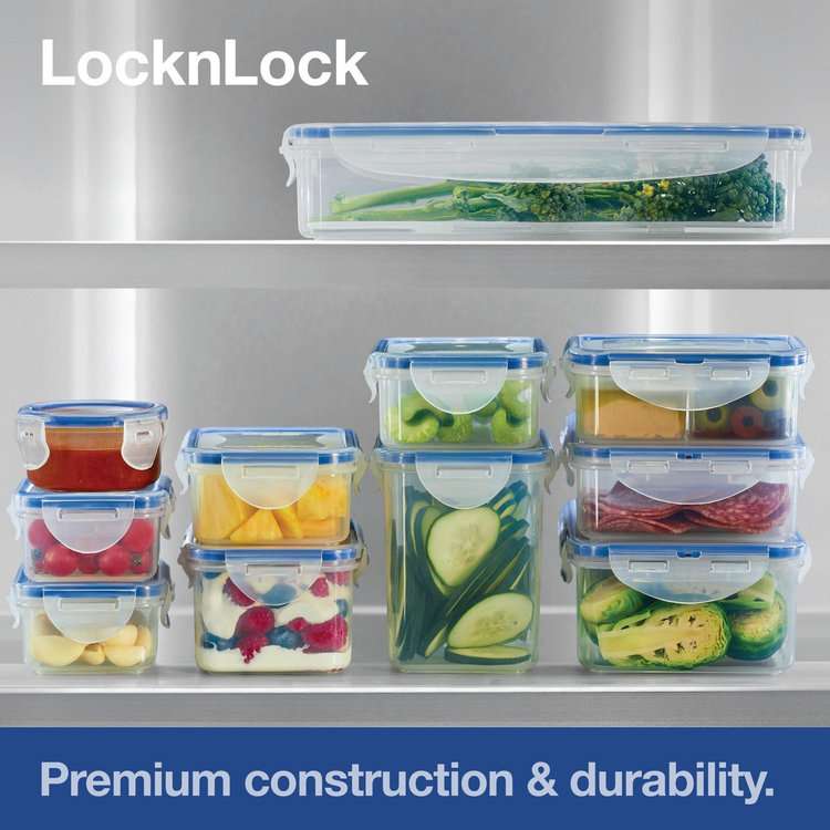 Lock & Lock, Easy Essentials 24-Piece Food Storage Container Set