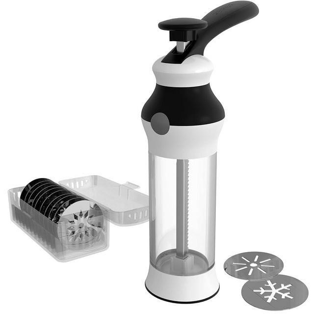 14-Piece Cookie Press Set - Stainless Steel Disks & Storage Case - Heavy-Duty Design