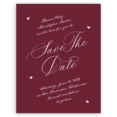 Wine, Red Wedding Digital Save the Date - Estate Portrait