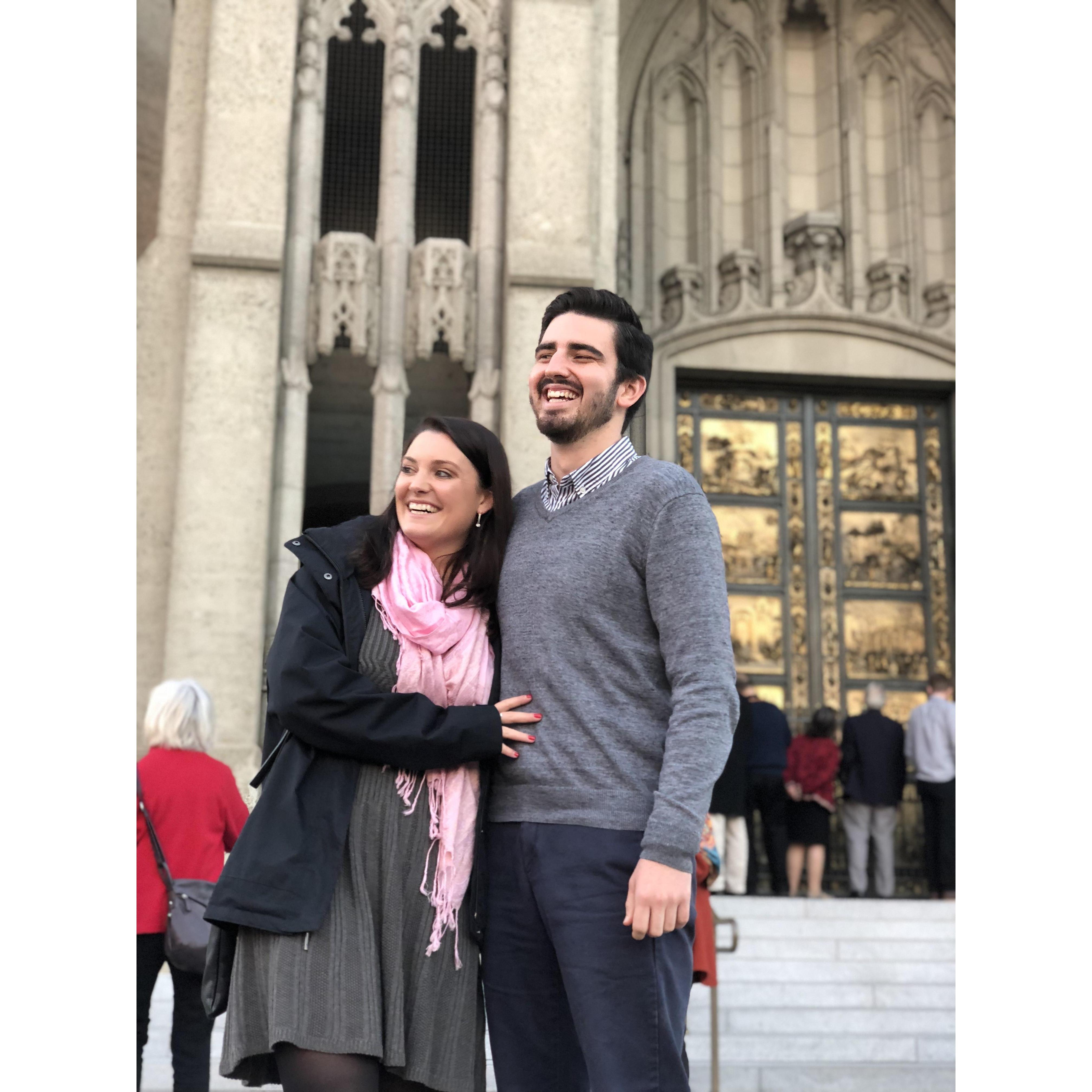 Outside of Grace Cathedral in San Fransisco in 2017.