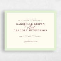 Green Wedding Save the Date - Laroque Landscape
