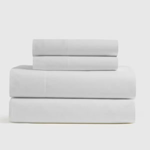 Organic Crisp Percale Sheet Set - Queen - White