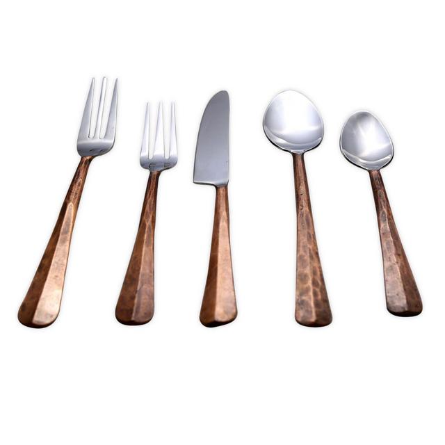Ridge Urban 20-Piece Flatware Set in Copper