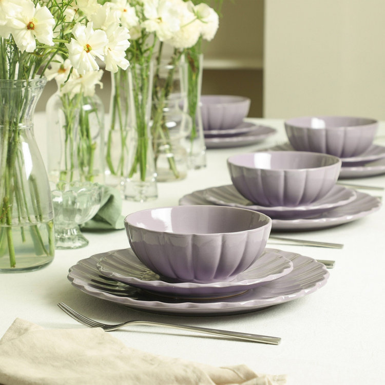 Earth & Clay, Phoenix 12-Piece Dinnerware Set, Service for 4 | Zola