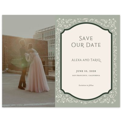 Pale Sage, Green Wedding Digital Save the Date - Delphi Photo