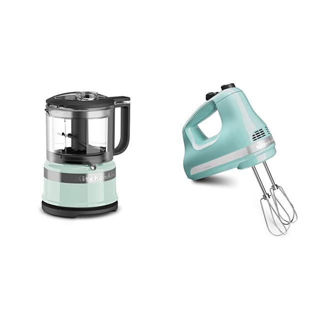 KitchenAid KFC3516IC 3.5 Cup Food Chopper, Ice & 5 Speed Ultra Power Hand Mixer - KHM512