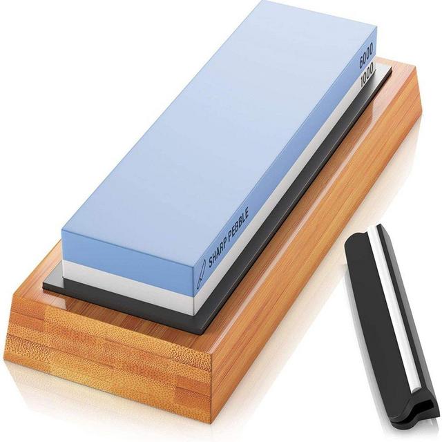 Sharp Pebble Premium Whetstone Knife Sharpening Stone 2 Side Grit 1000/6000 Waterstone- Whetstone Knife Sharpener