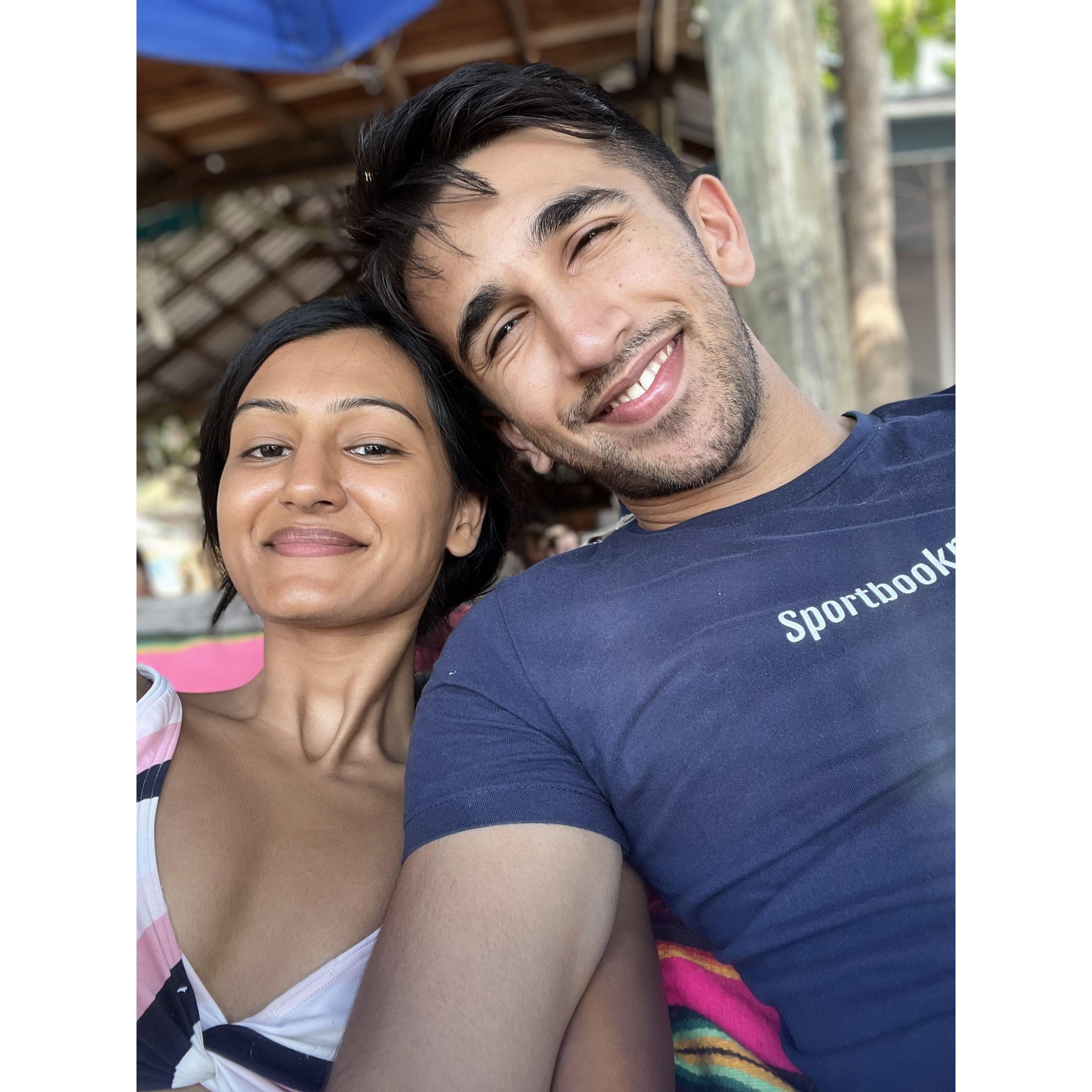 We got food poisoning 2 days after this picture. Nothing brings a couple closer together than food poisoning on holiday.