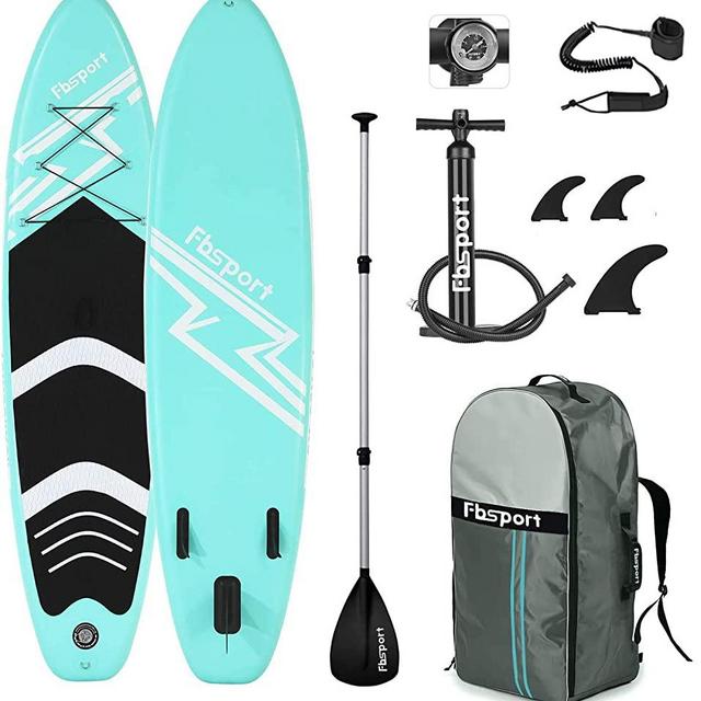 Premium Inflatable Stand Up Paddle Board (6 inches Thick) with Durable SUP Accessories & Carry Bag | Wide Stance, Surf Control, Non-Slip Deck, Leash, Paddle and Pump , Standing Boat for Youth & Adult