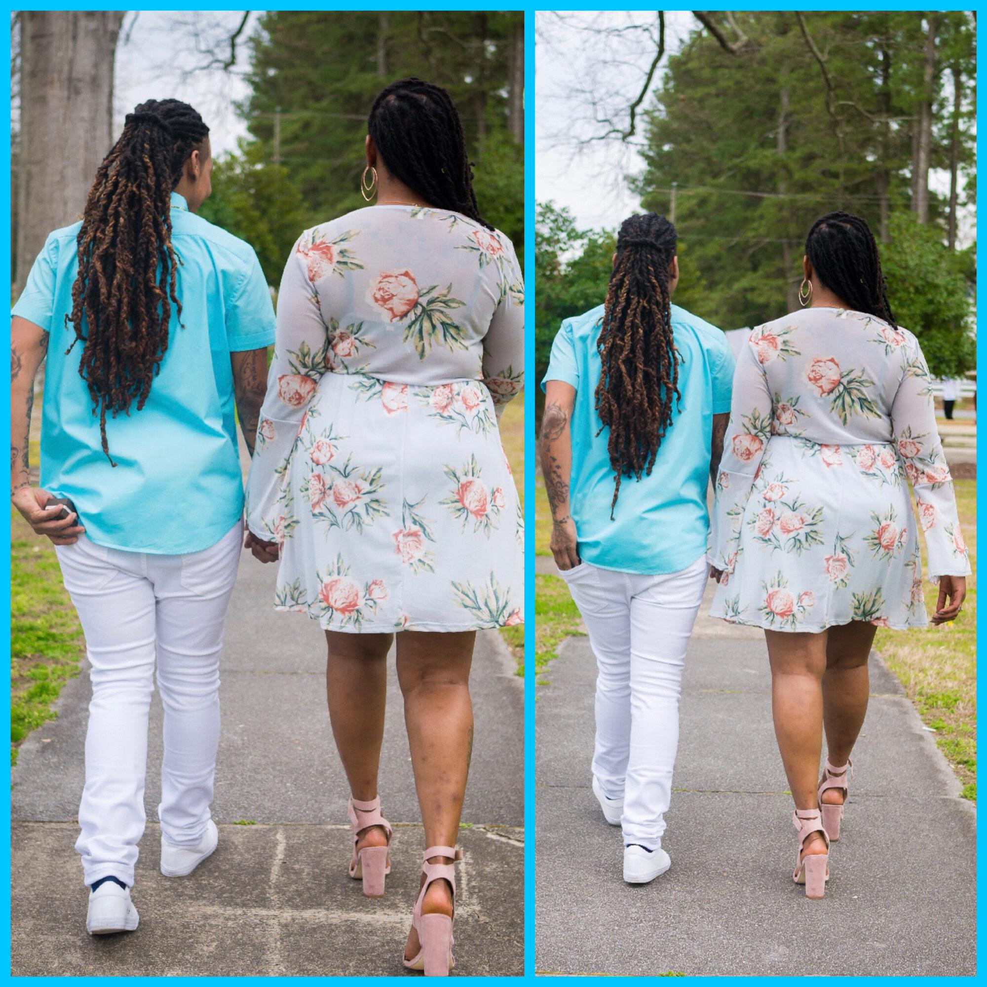 Sneaky...Sneaky...Someone gave Quita the ring while we were walking.  She hid it in her back pocket for the duration of our photo shoot.