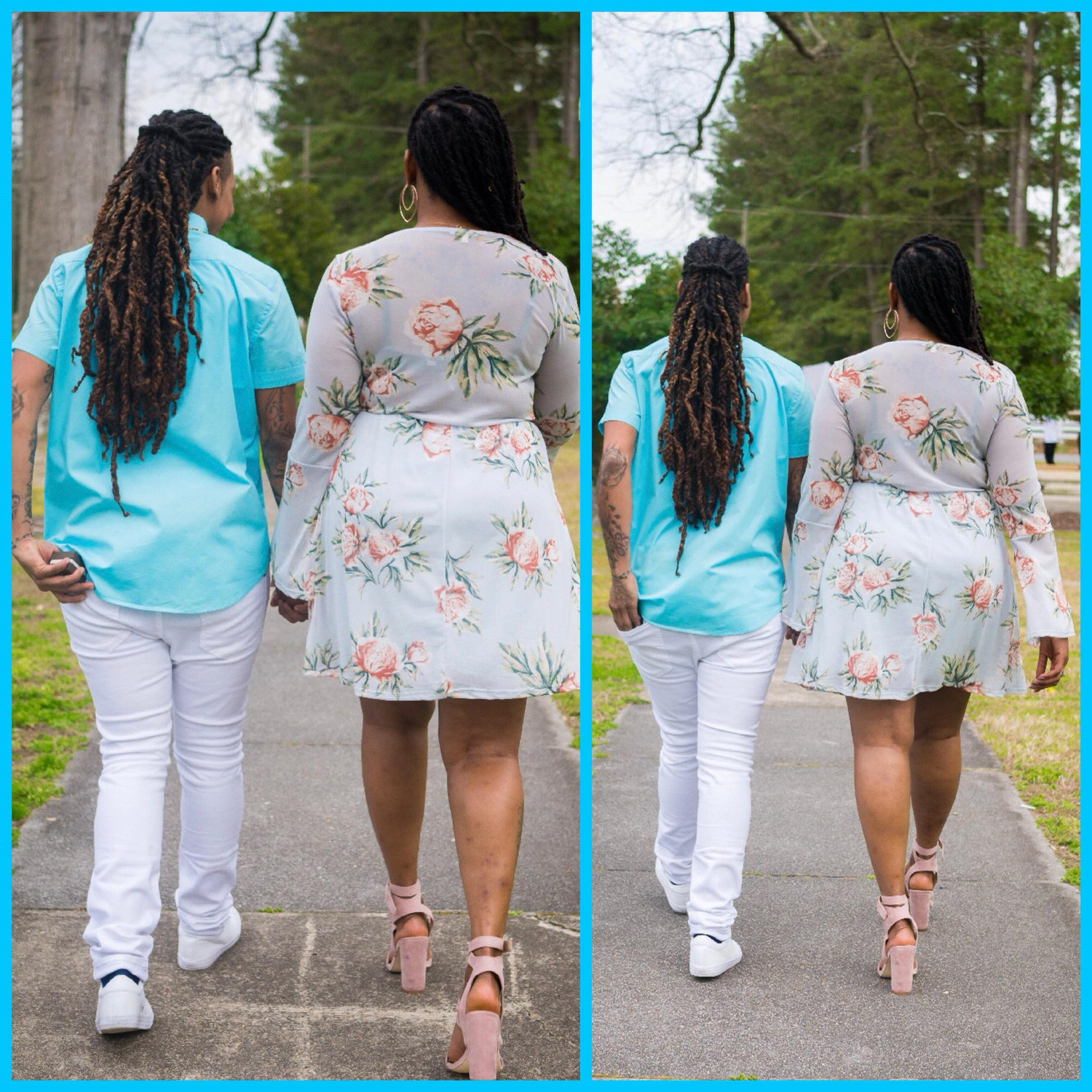 Sneaky...Sneaky...Someone gave Quita the ring while we were walking.  She hid it in her back pocket for the duration of our photo shoot.