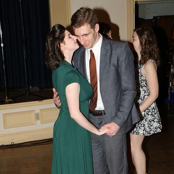 Our first dance at a Mystery Dinner Night.