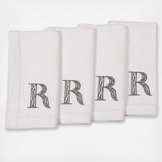 Rustic Monogram Napkin, Set of 4