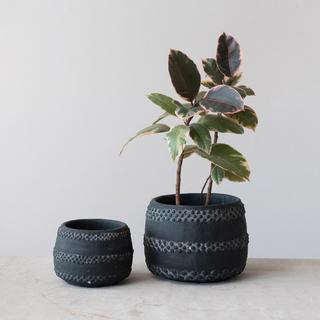 Textured Dots Terracotta Planter